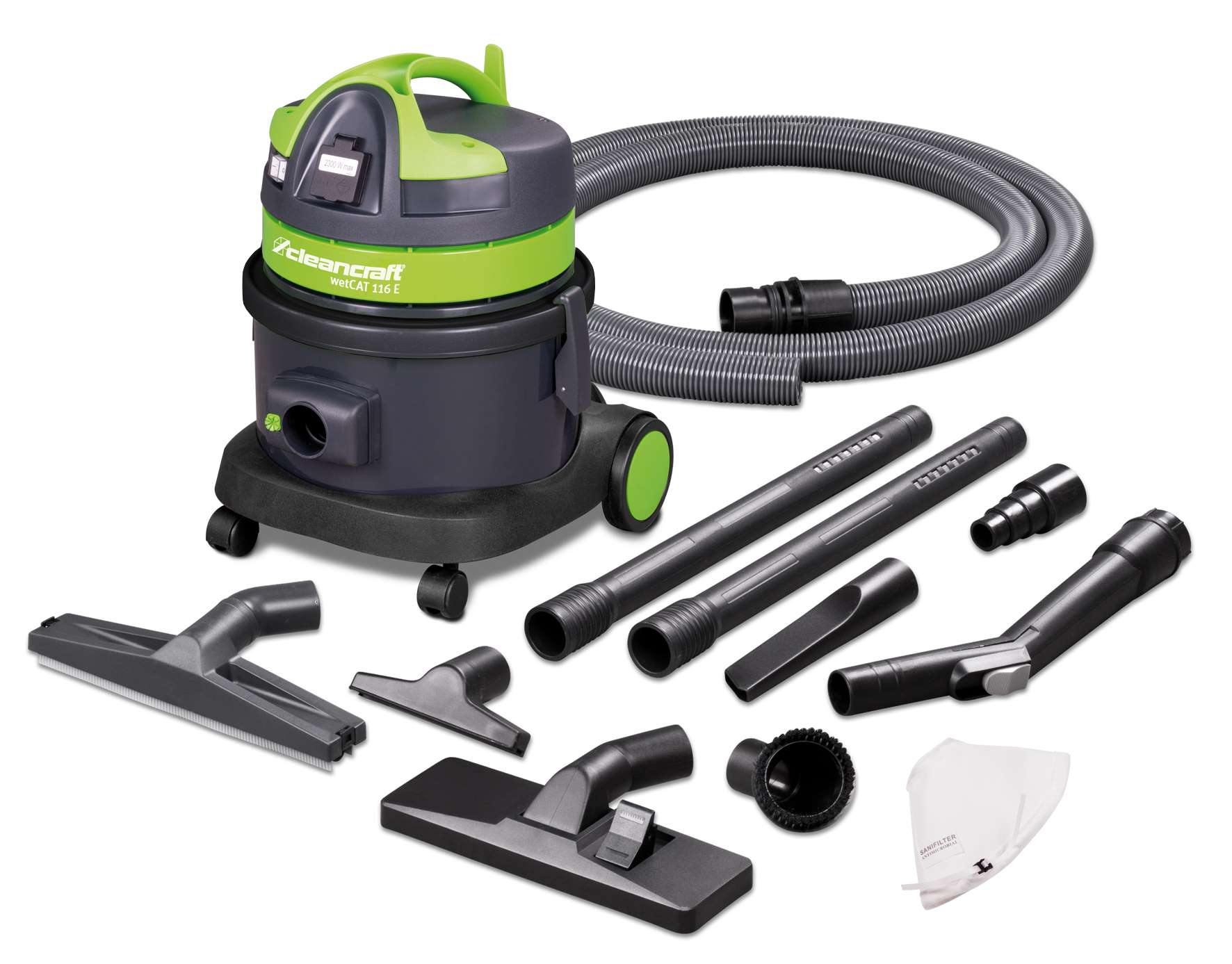 CLEANCRAFT 7001120 Industrial Vacuum Cleaner 16 l, 1300 W, model wetCAT 116 E