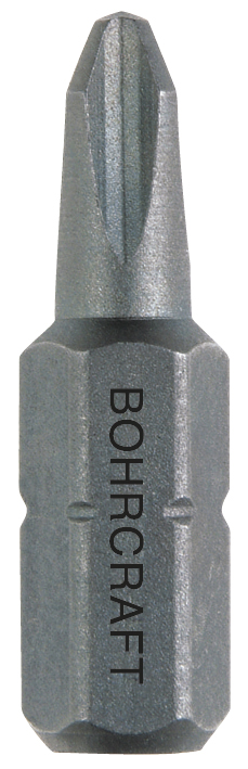BOHRCRAFT 61201502025 Inserts for Phillips screws with narrow tip for plasterboard 1/4 PH2 L=25 mm, pack of 100 pcs