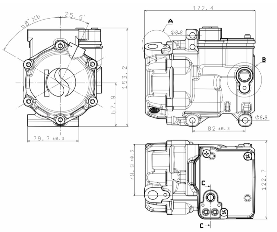 Compressore elettrico 12V-14cc (3 SPEED)