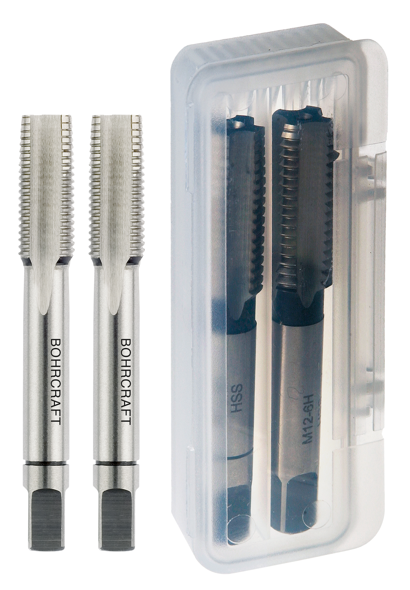 BOHRCRAFT 41021100058 HSS-G Hand Tap Set DIN 5157, ground, G/BSP G5/8 threading, 2 pcs