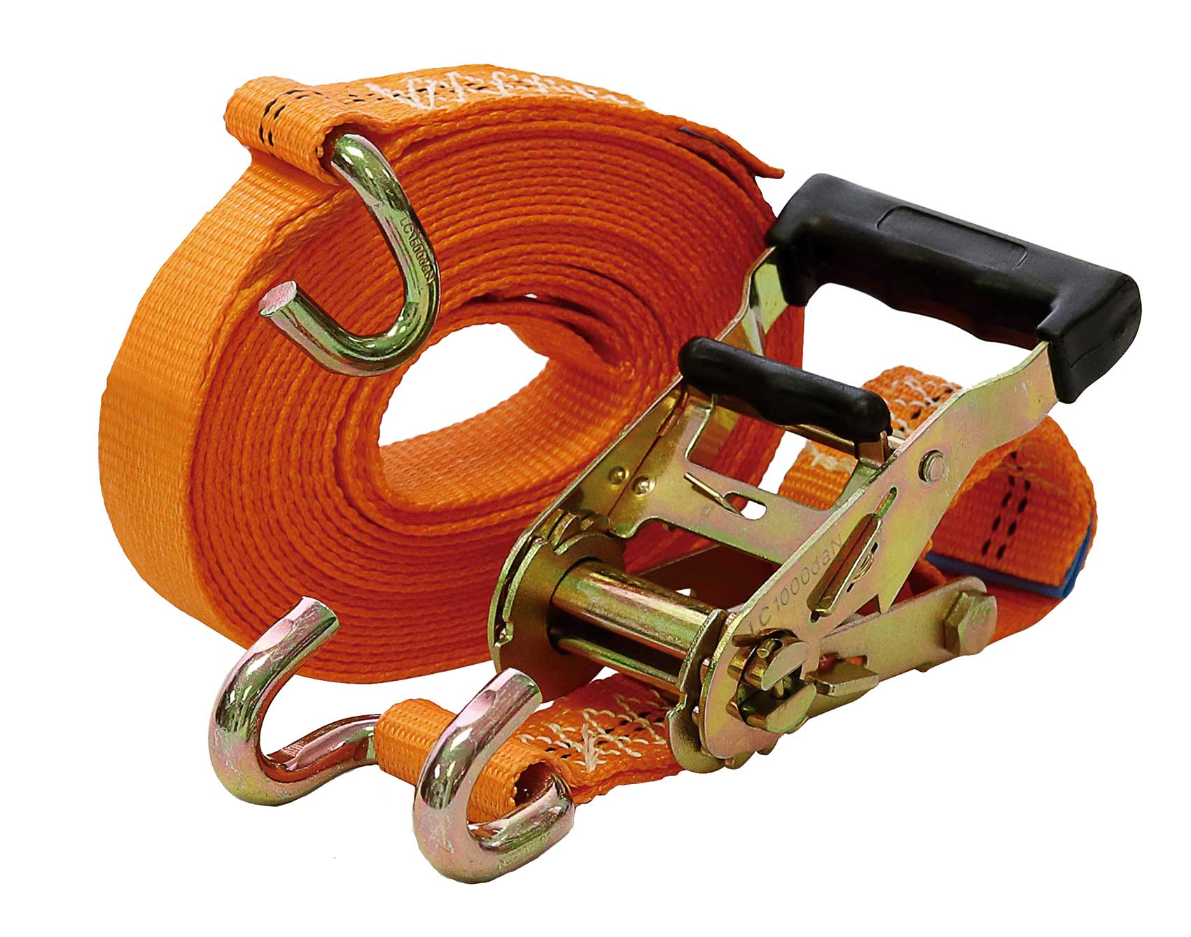 MURTRA 206035/57-10 Anchorage system with 35mm side hook, 10m length, 1000daN capacity, orange strap