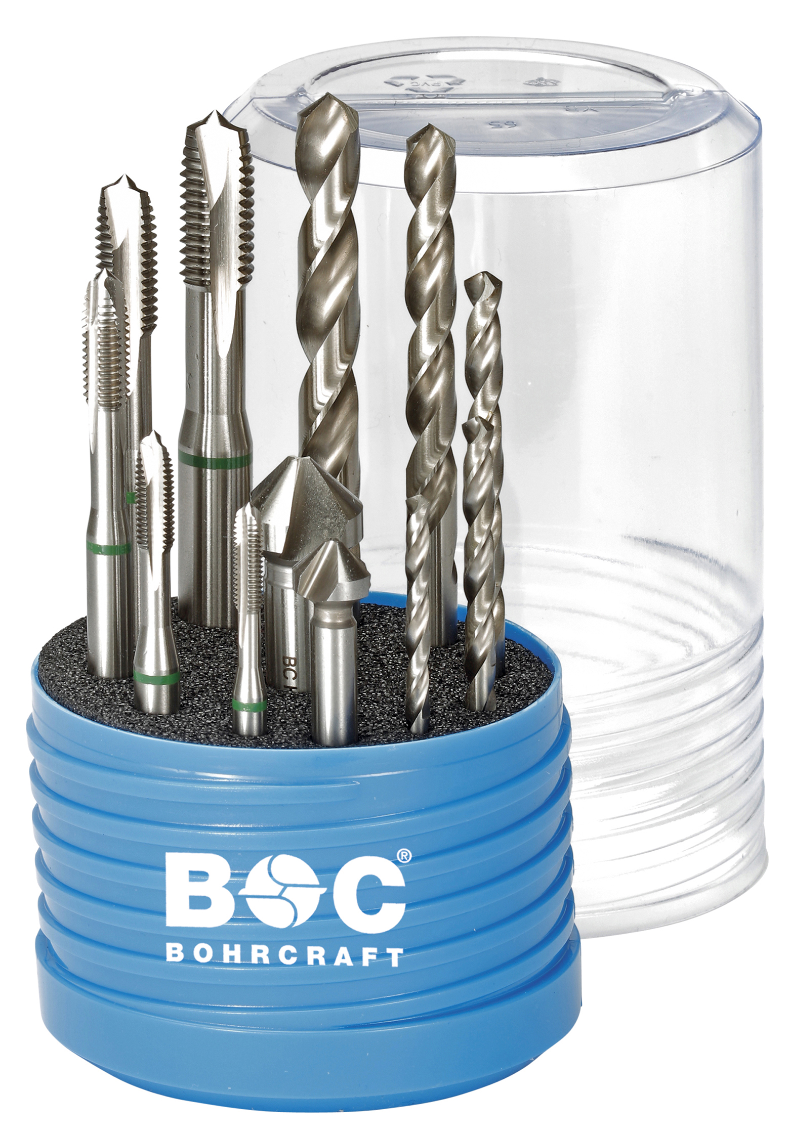 BOHRCRAFT 41631430012 ABS Male Machine Tool Holder Box, Thread M4 - M10, 12 pcs