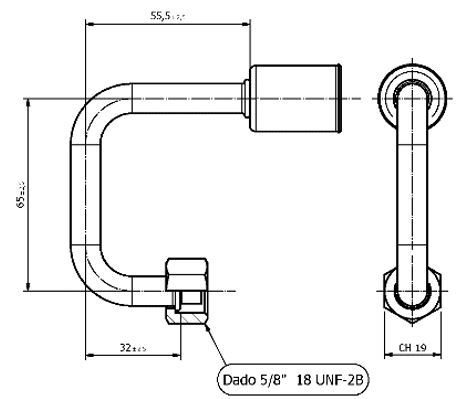 Raccordo FEMMINA Tubo 5/8 180° PER Tubo G6