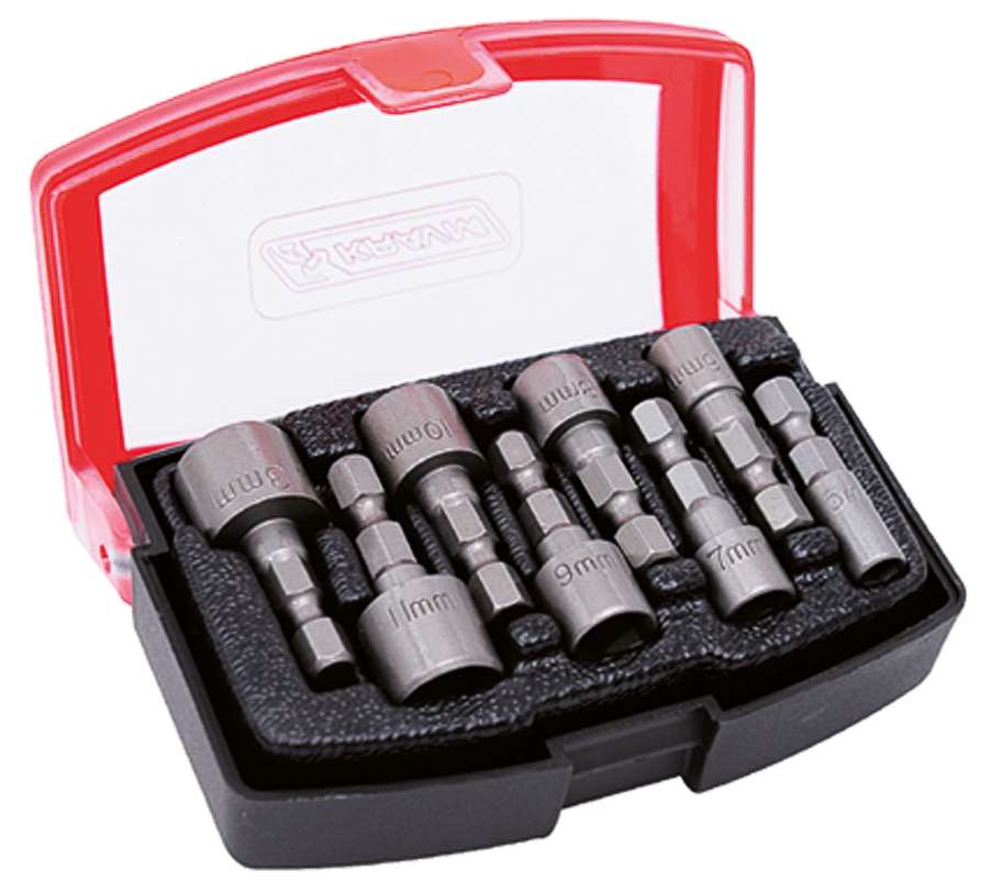 KRAVM E06097 8-piece socket insert set 5-13 mm