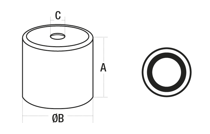 APP MAGNETS 277.02 Composite magnet Alnico V core 15.8x17.5 mm