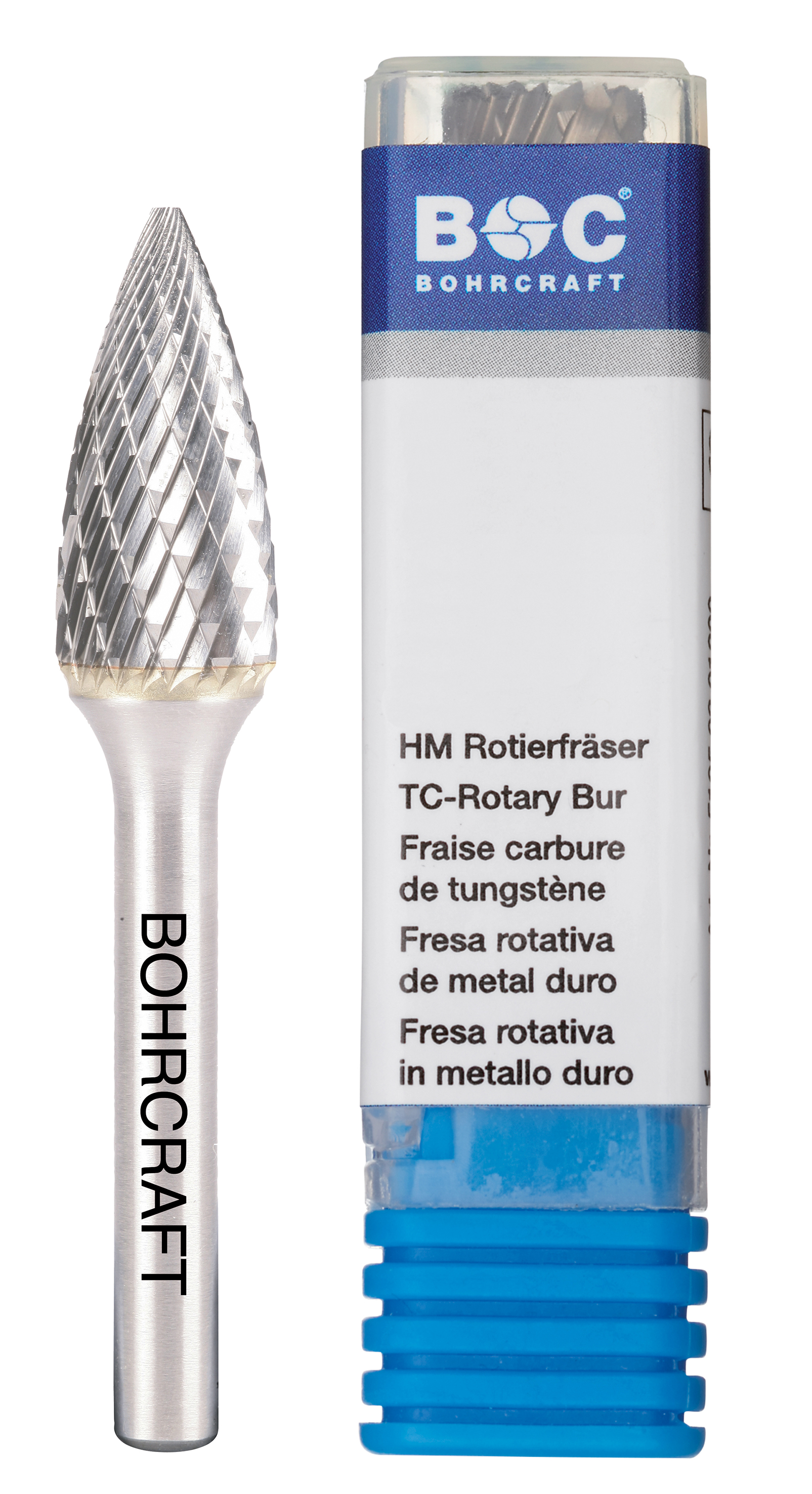 BOHRCRAFT 51300300800 Ball nose end mill in MD, form G, DIN 8033 Z3-X, shank 6 mm ø 8 mm