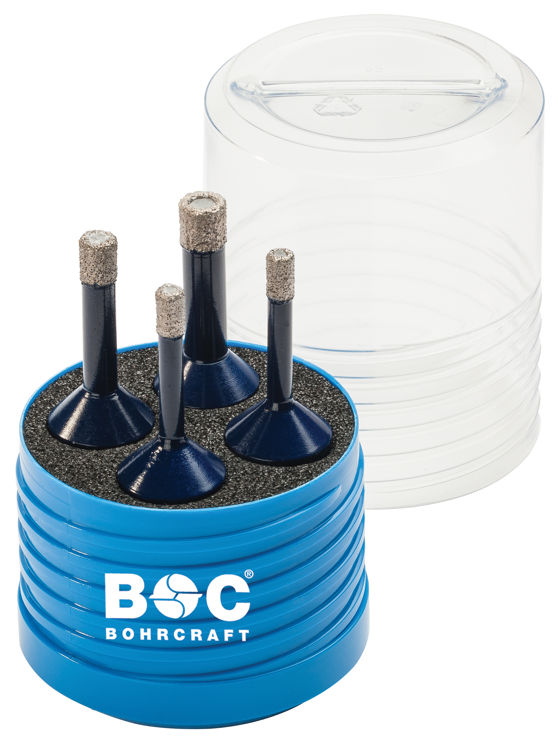 BOHRCRAFT 27021430004 Assortment of diamond drill bits for tiles with M14 shank 2xø6 mm / 1xø8 mm / 1xø10 mm, 4 pcs