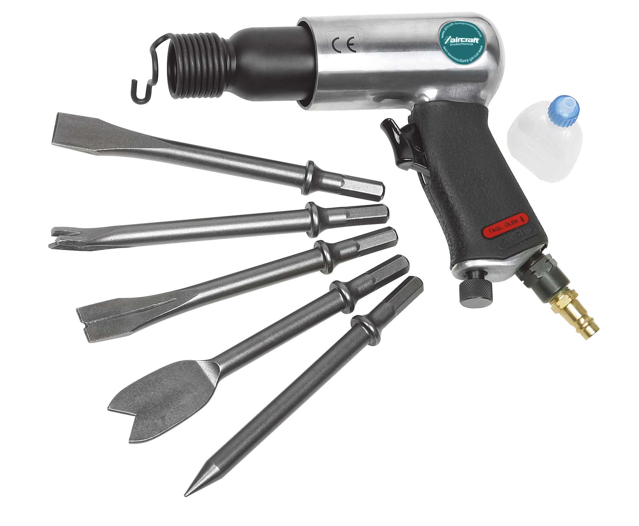 AIRCRAFT 2402200 Universal chisel set, 10 mm shank, 3000 rpm