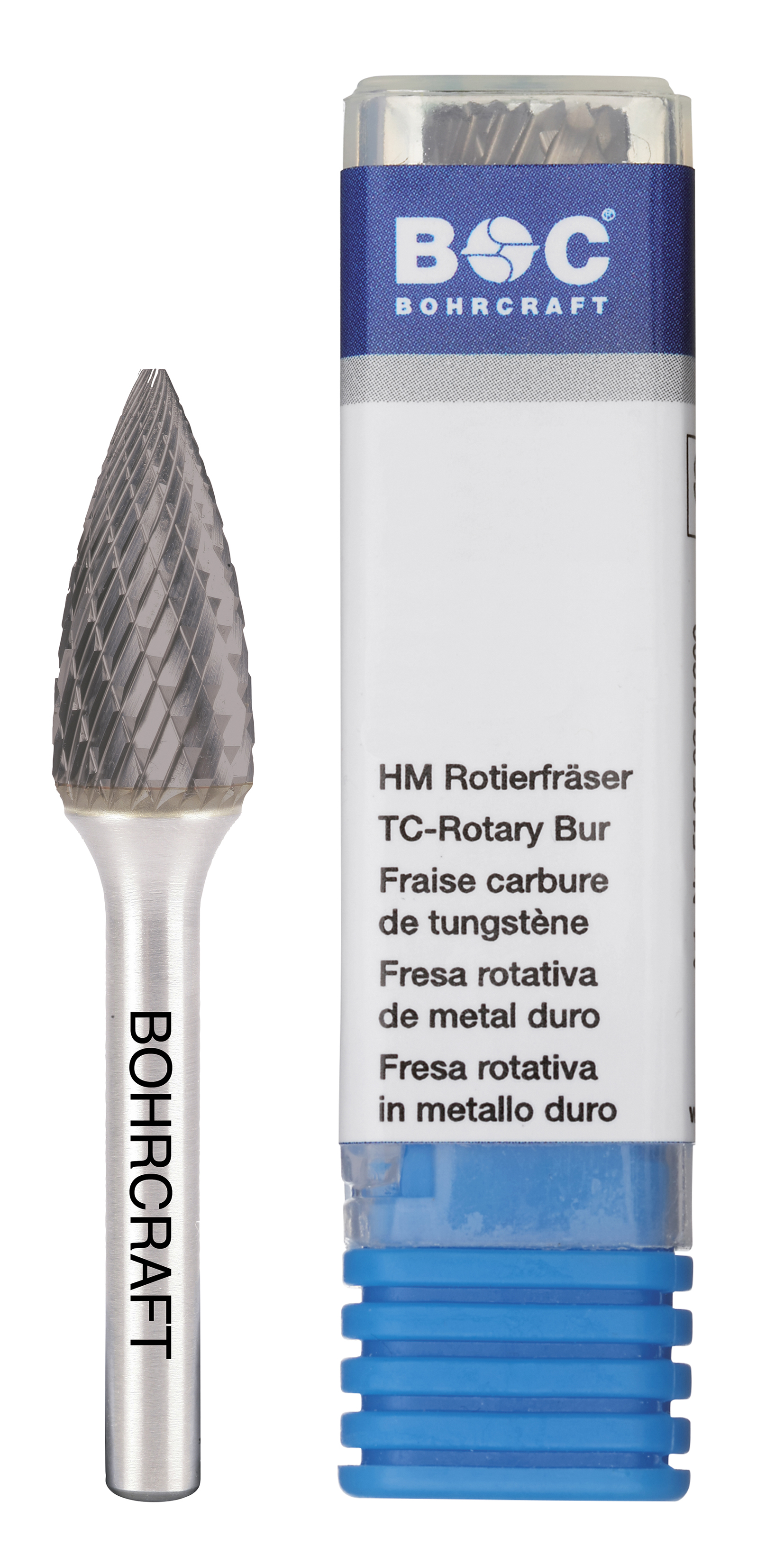 BOHRCRAFT 51310301600 Ball nose end mill in MD, shape G, DIN 8033 Z3-X TiAlN, 6 mm shank ø 16 mm