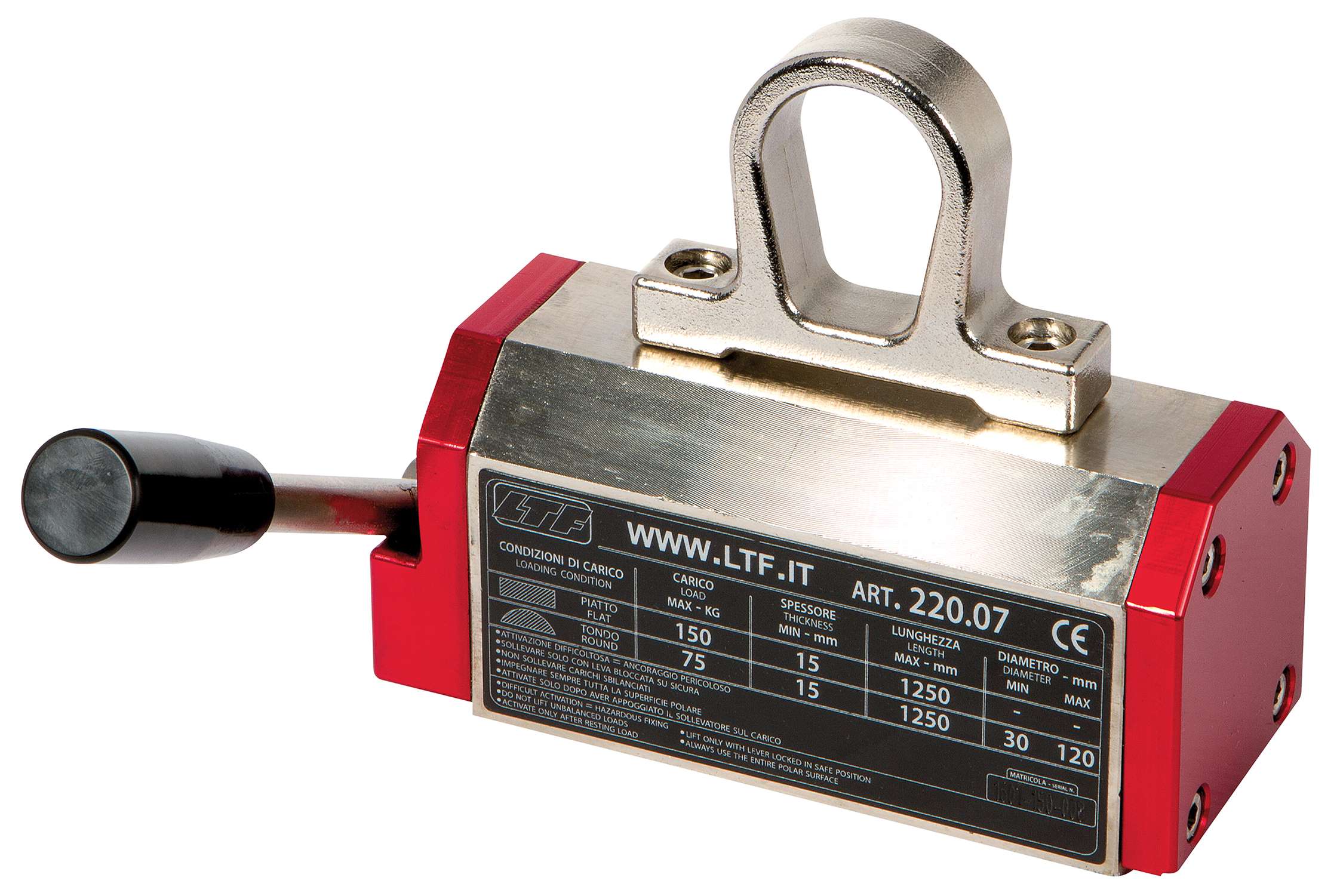 MAGNETIC APPS 220.05 Permanent NdFeB magnet lifter with a capacity of 100 kg