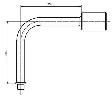 SPECIAL FITTING 90° 5/16 ESP.VALVE Pipe G6