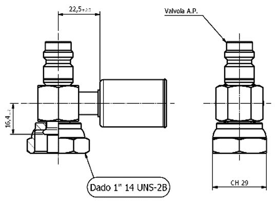 Raccordo ROTALOCK BLOCCHETTO PER Tubo 13/32 V.P