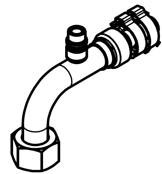 Raccordo FRIGOFLEX 90° con V.B.P per G10