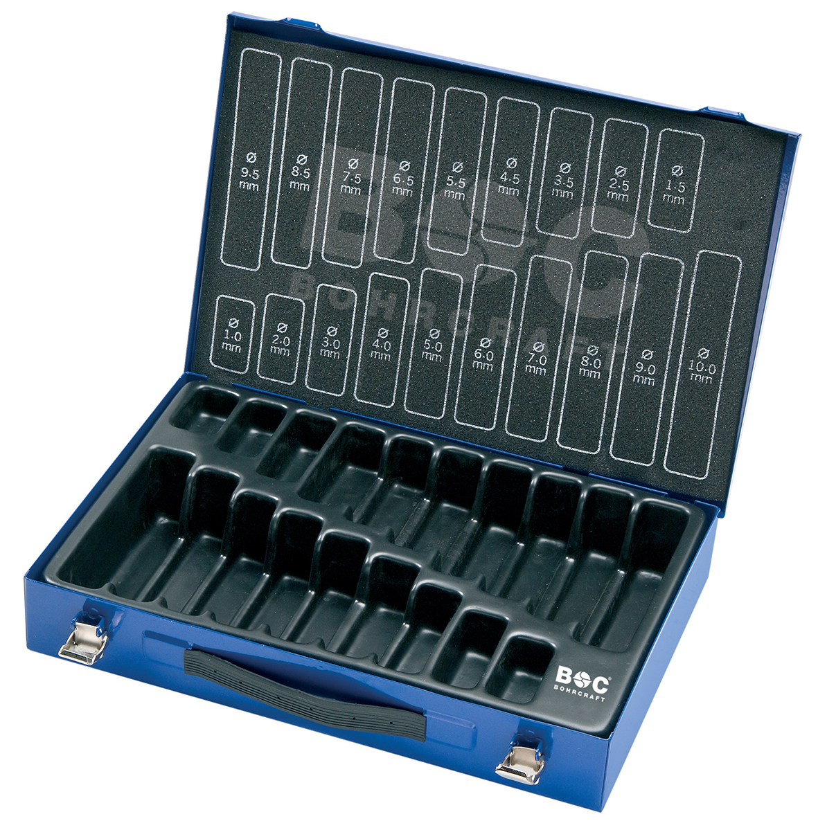 BOHRCRAFT 00801521170 Empty metal case (170 pcs 1.0÷10.0x0.5mm_1.0-8.0=10 pcs each + 8.5-10.0=5 pcs each)