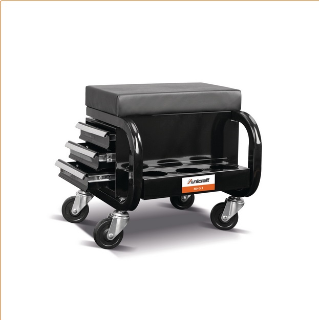 UNICRAFT 6201903 MH-S 3 Assembly Stool with Tool Storage Drawers