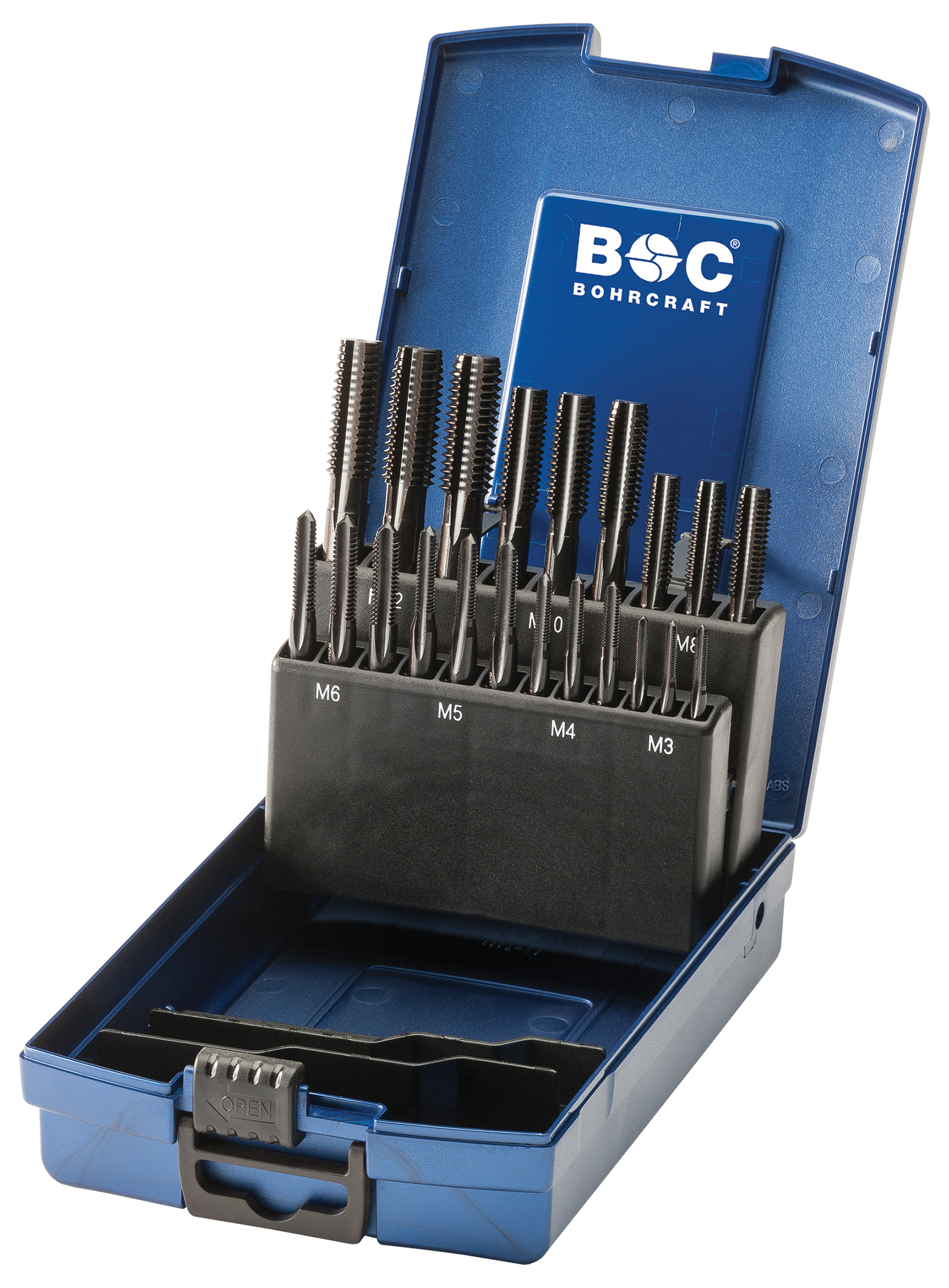 BOHRCRAFT 41101330021 ABS Hand Tap Set HSS-E Co5 VAP DIN 352, 21 pcs