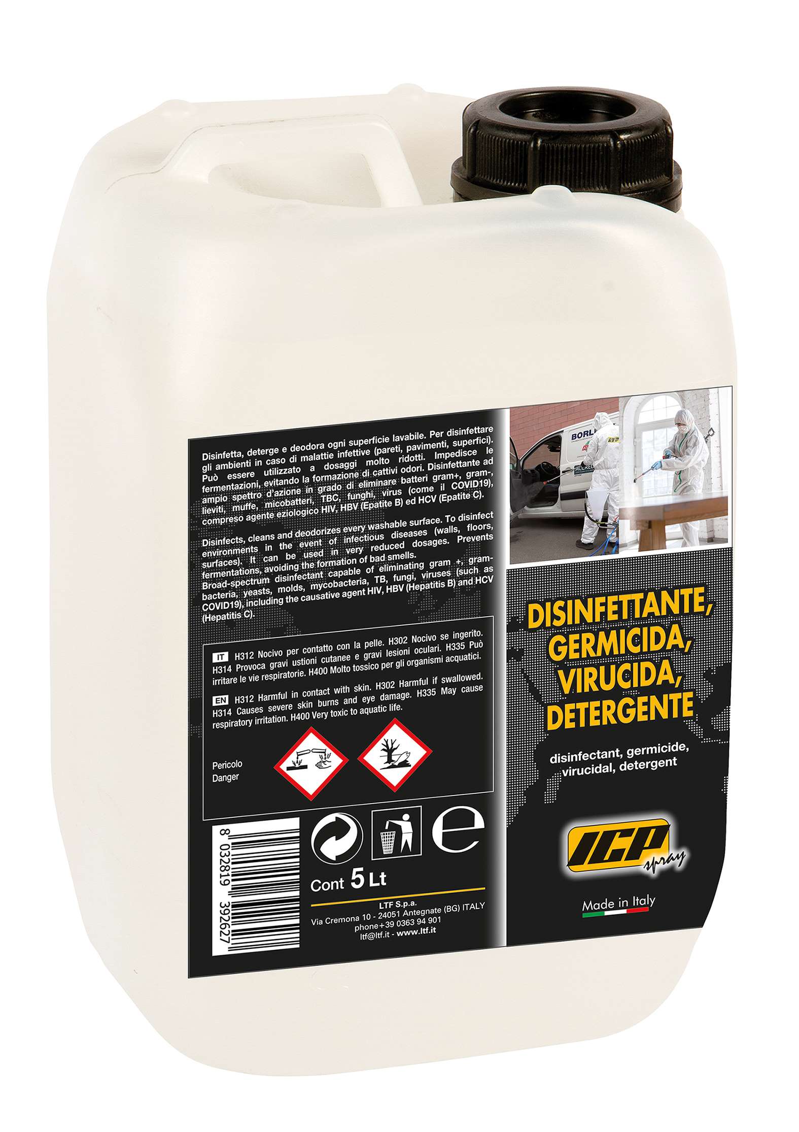 ICP ICP00090GDL Germicidal, disinfectant, virucidal, detergent, 5L canister