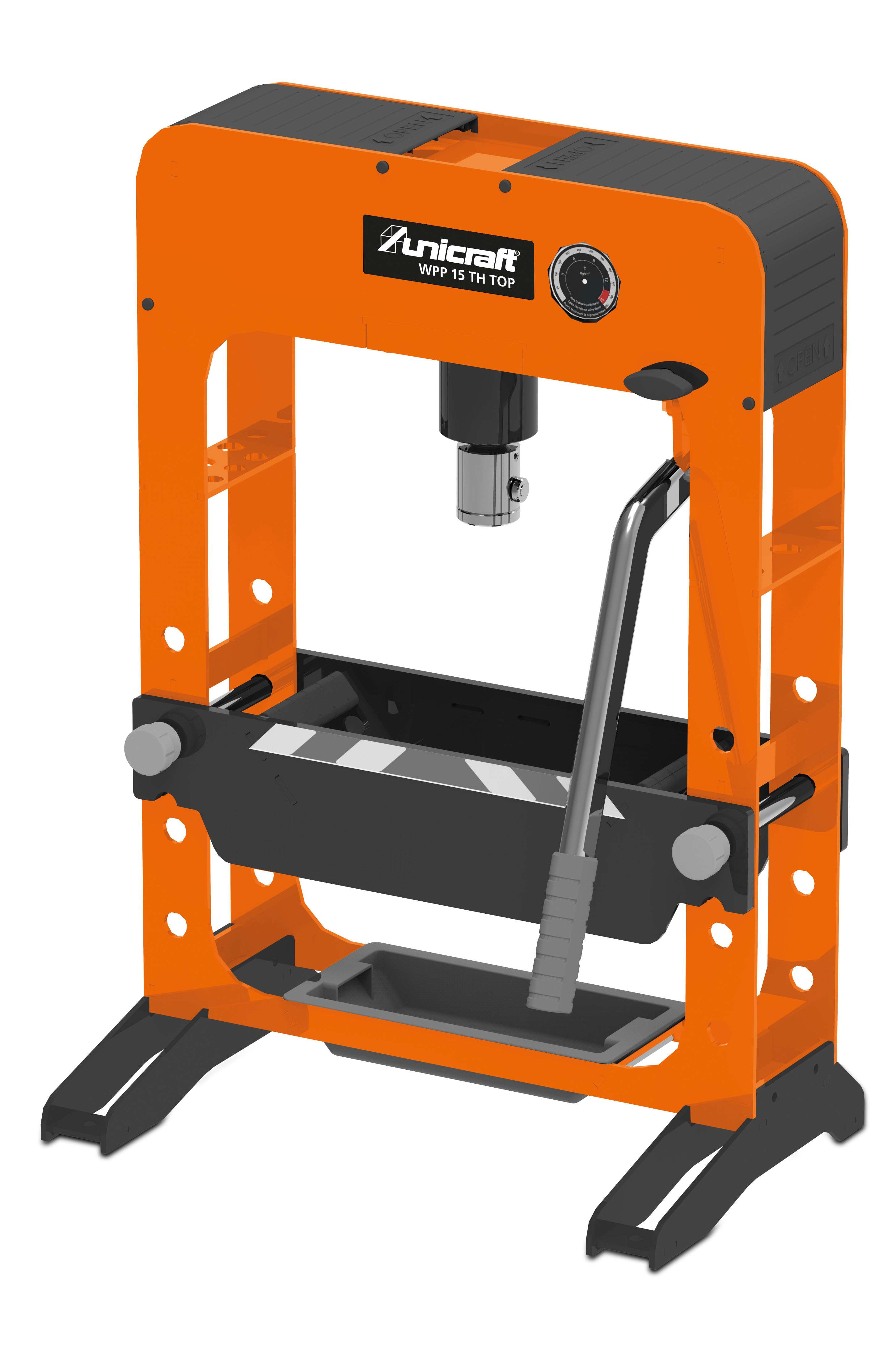 UNICRAFT 6320015 Reinforced manual hydraulic press, 15 t compression force