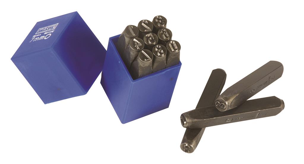 LTF 262.09 9 hardened steel punches "numbers" 10 mm