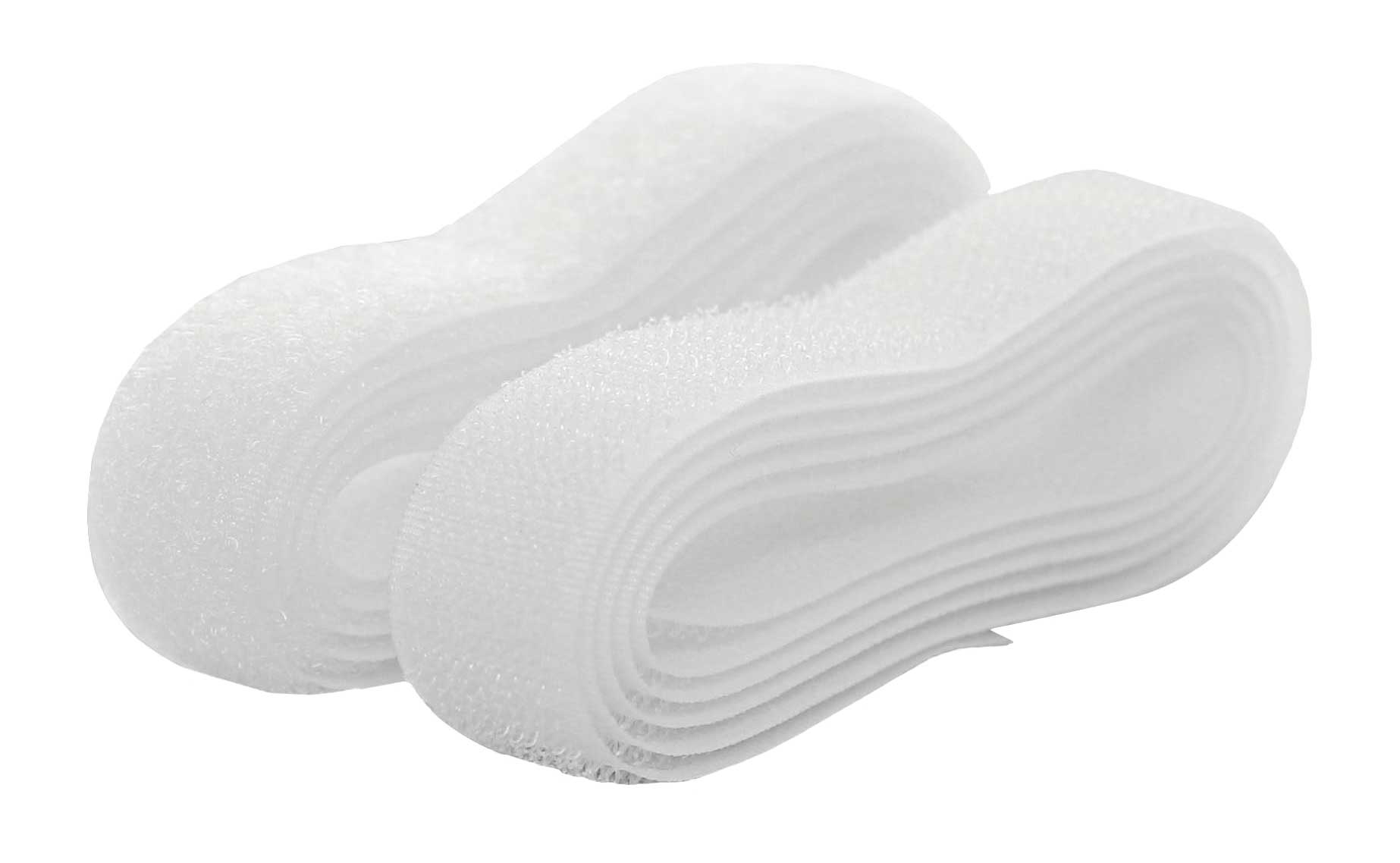 MURTRA TAP2212/00001324 Set of 2 white tapes with TAPCRO® fastening system, 20mm wide, 1m long