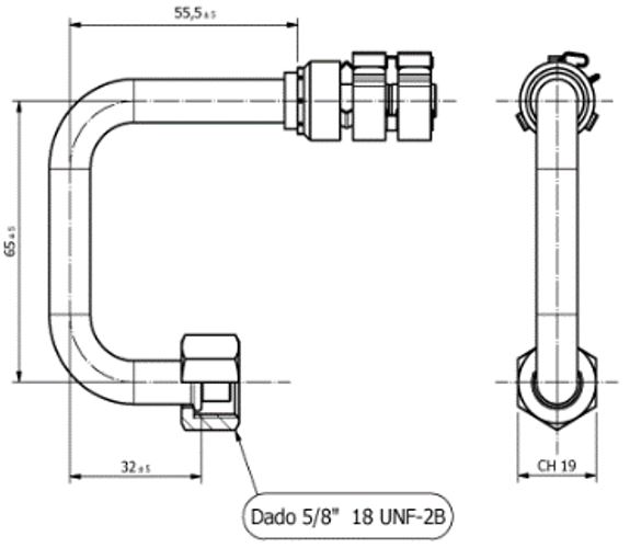 Fitting FRIGOFLEX CLAMP FEMALE 180° PER Tubo G6