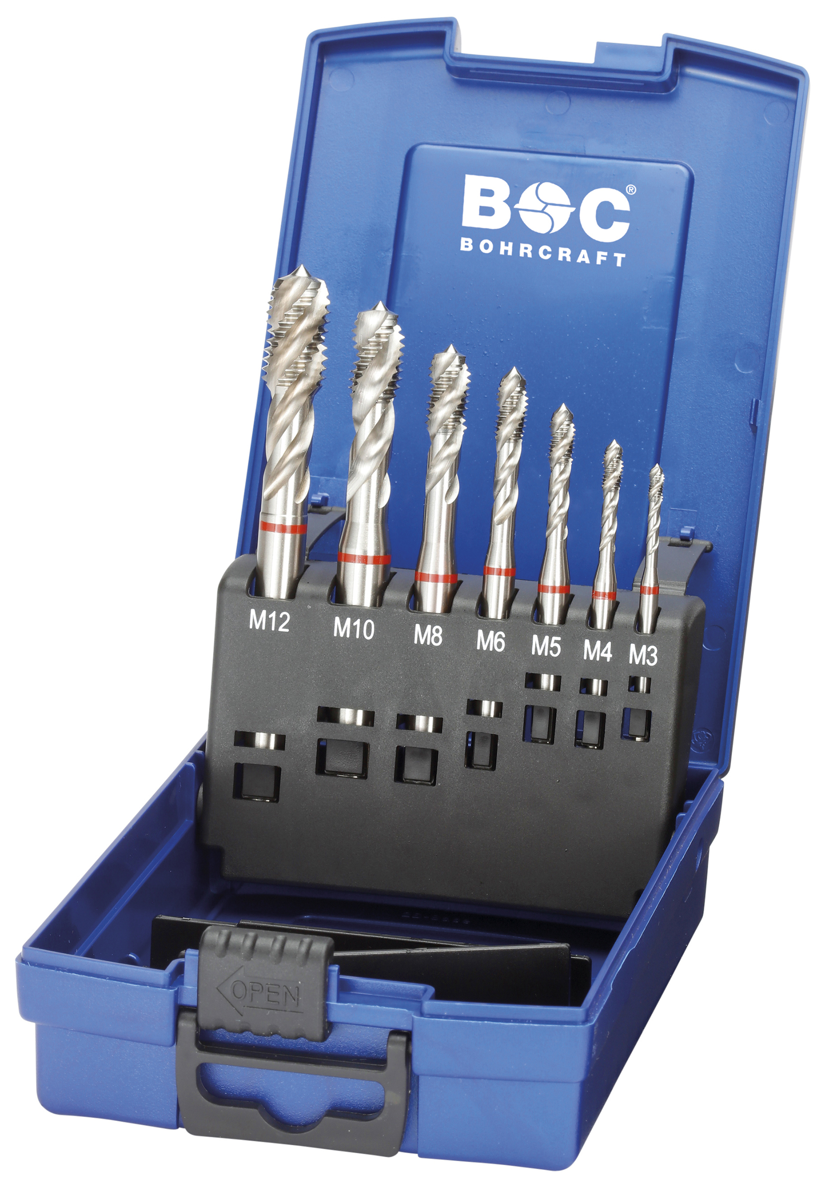 BOHRCRAFT 41771330007 ABS Male Machine Tool Holders, C Shape, Thread M3 - M12, 7 pcs