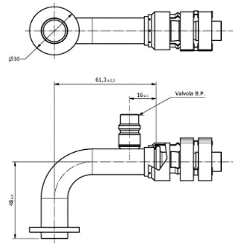 Fitting FRIGOFLEX CLAMP 90° for COMP.V.B.P. G10
