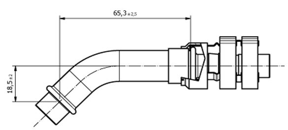 Raccordo FRIGOFLEX 45° VALVOLA ESP.FLANGIA G10