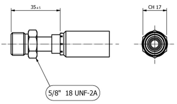 Raccordo FRIGOFLEX FERRULE MASCHIO FISSO DRITTO