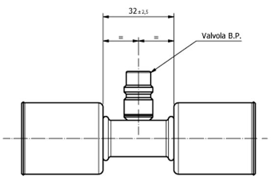 Giunzione PER Tubo 5/8 DRITTA CON VBP