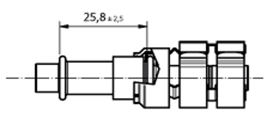 Fitting FRIGOFLEX X CLAMP STRAIGHT FOR VALVE G6