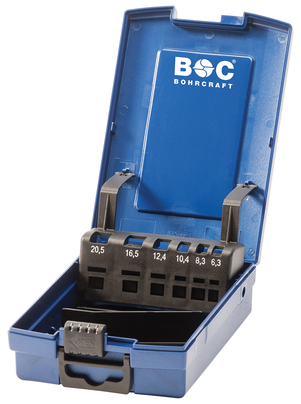 BOHRCRAFT 00811520013 Empty ABS case for step drill bits 3 pcs. Gr.1-2A-3A