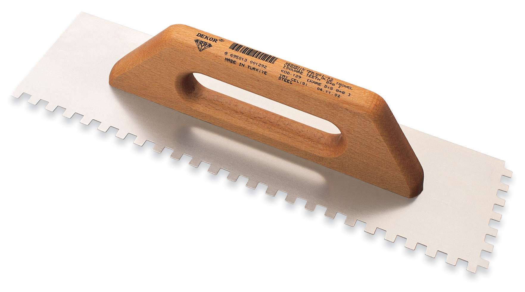 IORI 15017.080 Two-handed notched trowel 8x8 mm