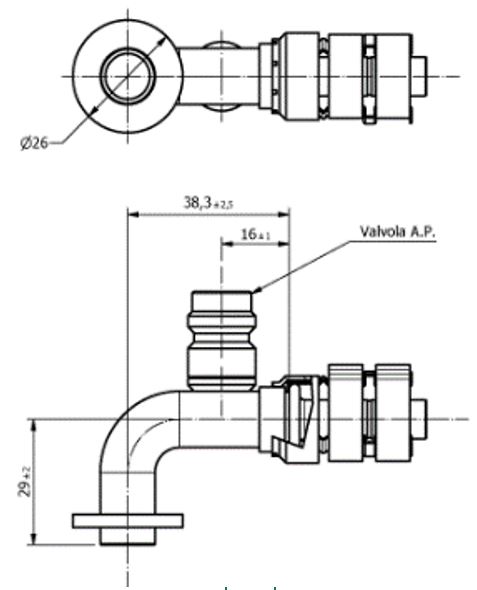 Pipe Fitting FRIGOFLEX CLAMP 90° for COMP. G
