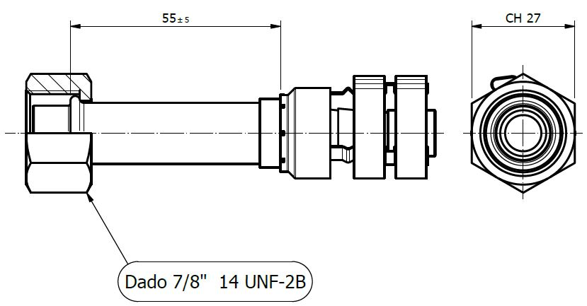 Raccordo FRIGOFLEX 180° O-Ring Femmina per G10
