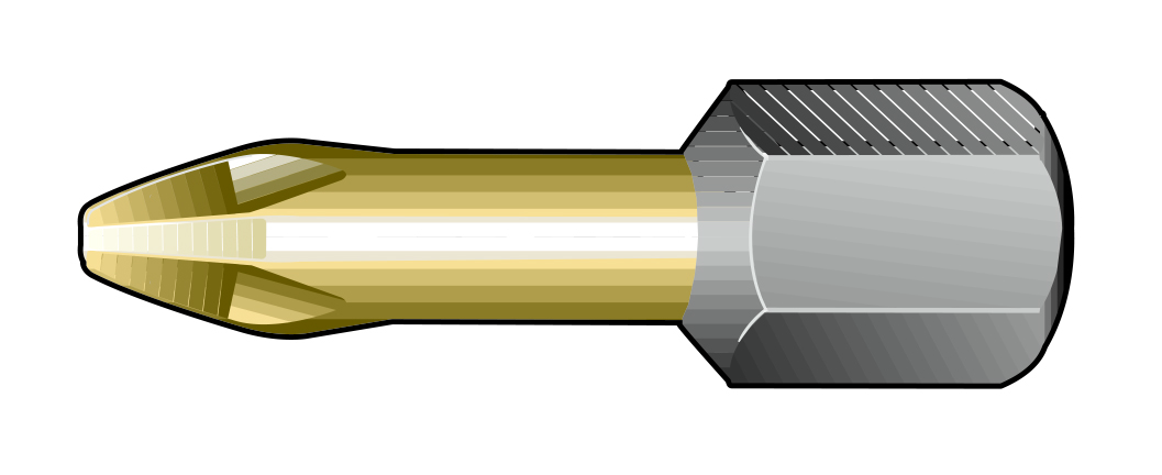 KRAVM E06200 Insert for PH1 cross screwdriver half titanium l=25 mm