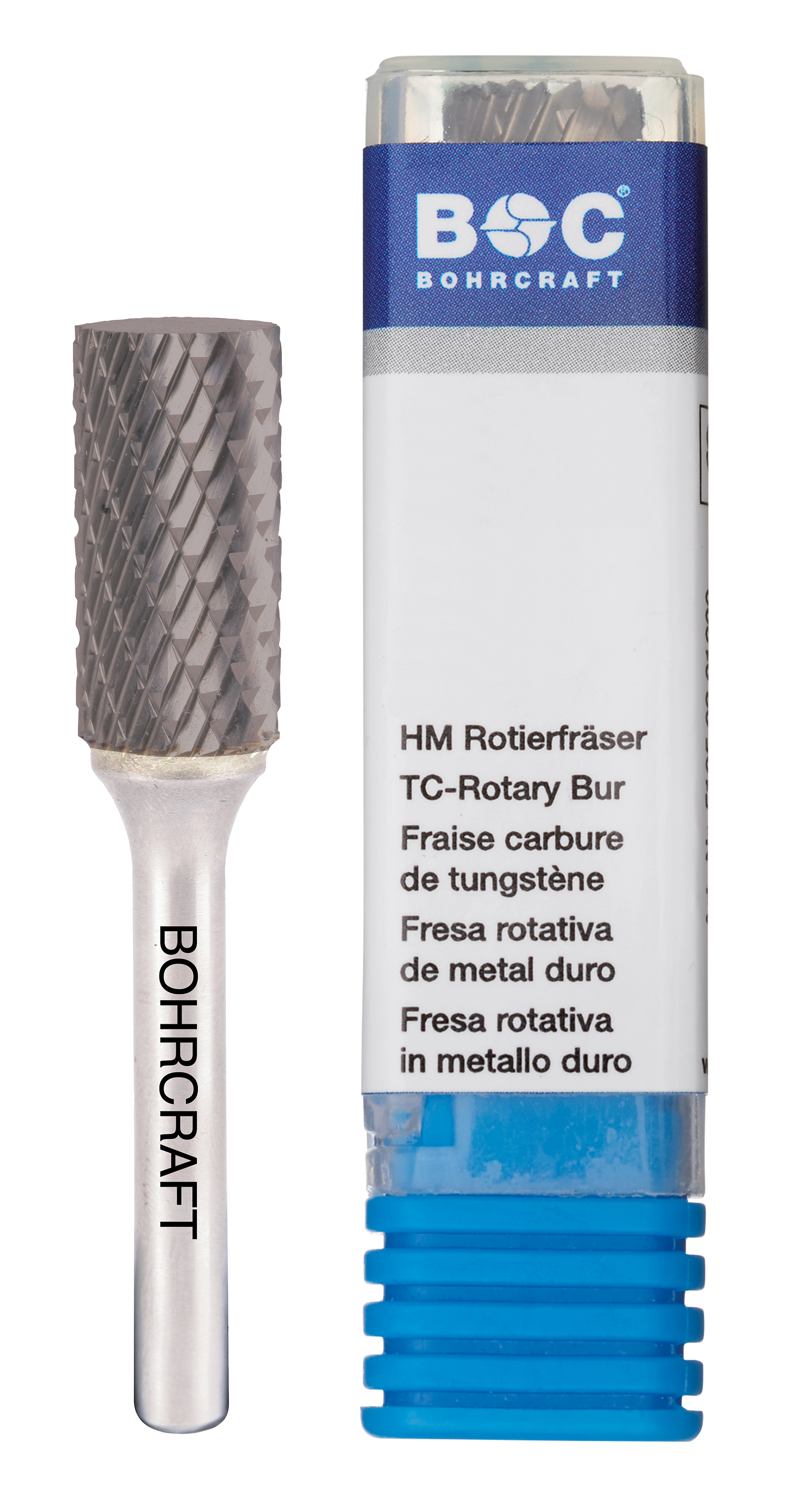 BOHRCRAFT 51010301608 Cylindrical rotary cutter in MD, shape A, DIN 8033 Z3-X TiAlN, 8 mm shank ø 16 mm - without cutting edge