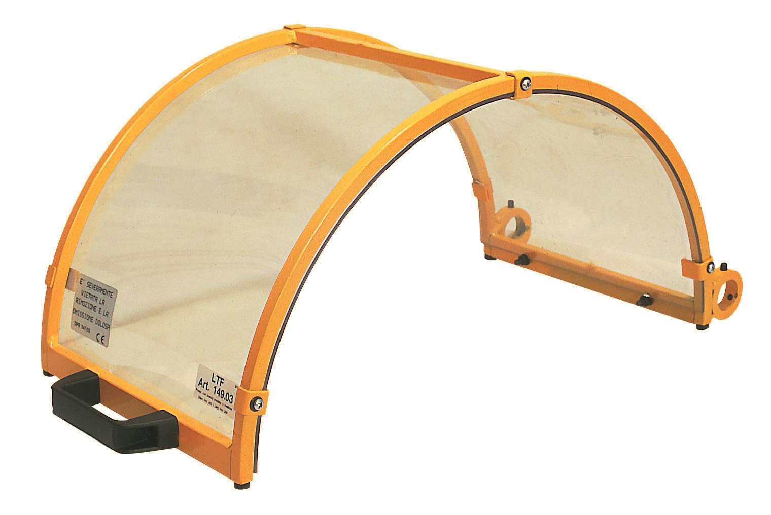 SAFETY EQUIPMENT 141.02 Polycarbonate screen with 25 mm shaft hole ø 350 mm