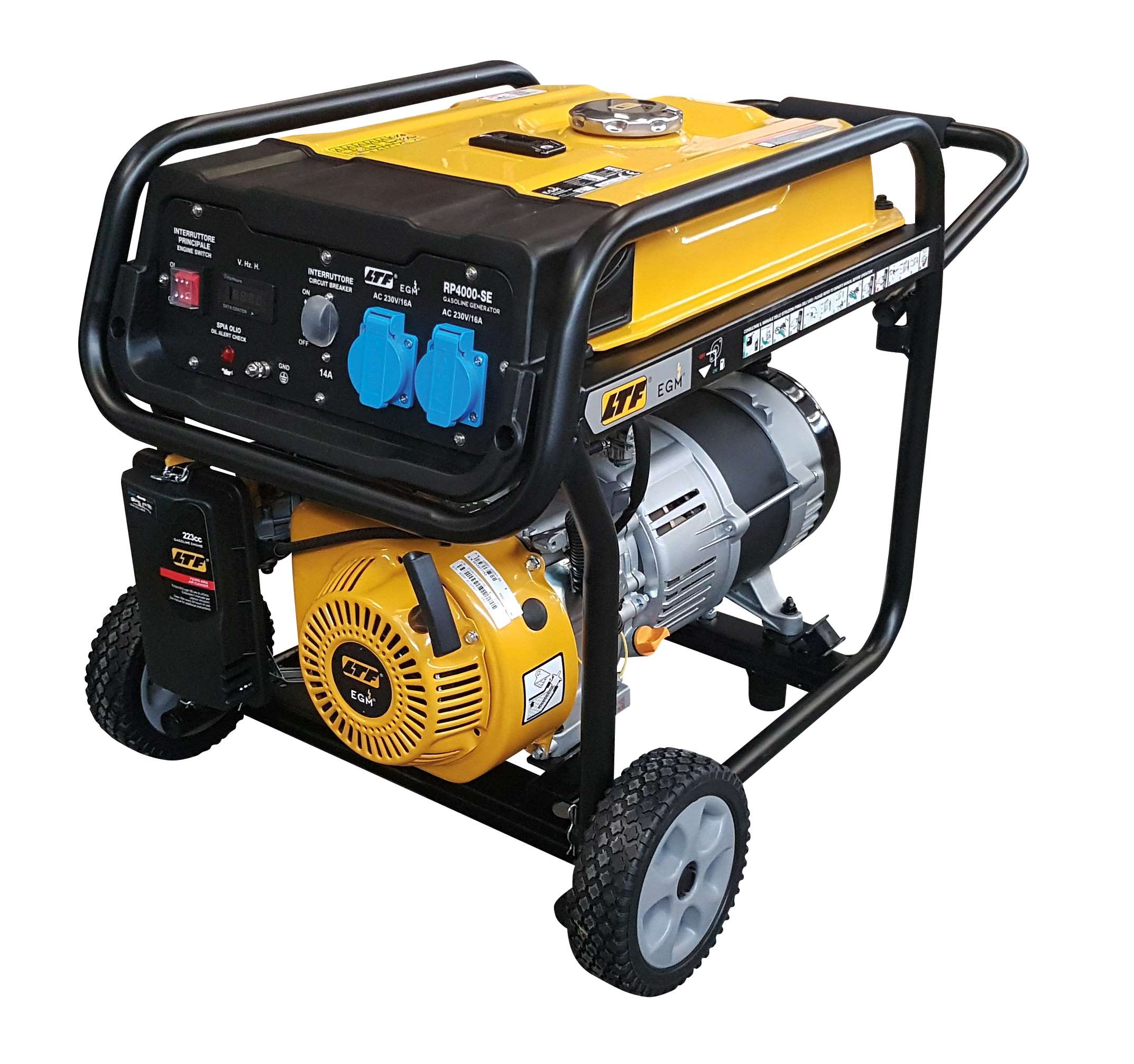 3.2 kW Single-Phase Portable Petrol Generator, EGM RP4000-SE Pull Start