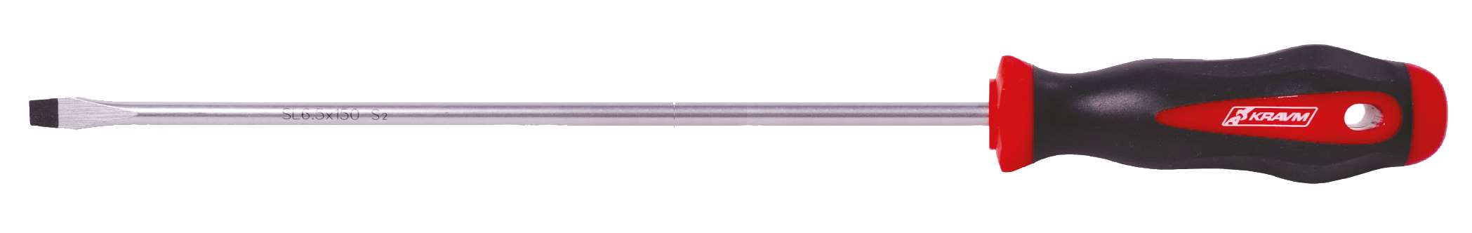 KRAVM E07161 Extra-long slotted screwdriver 4x400 mm