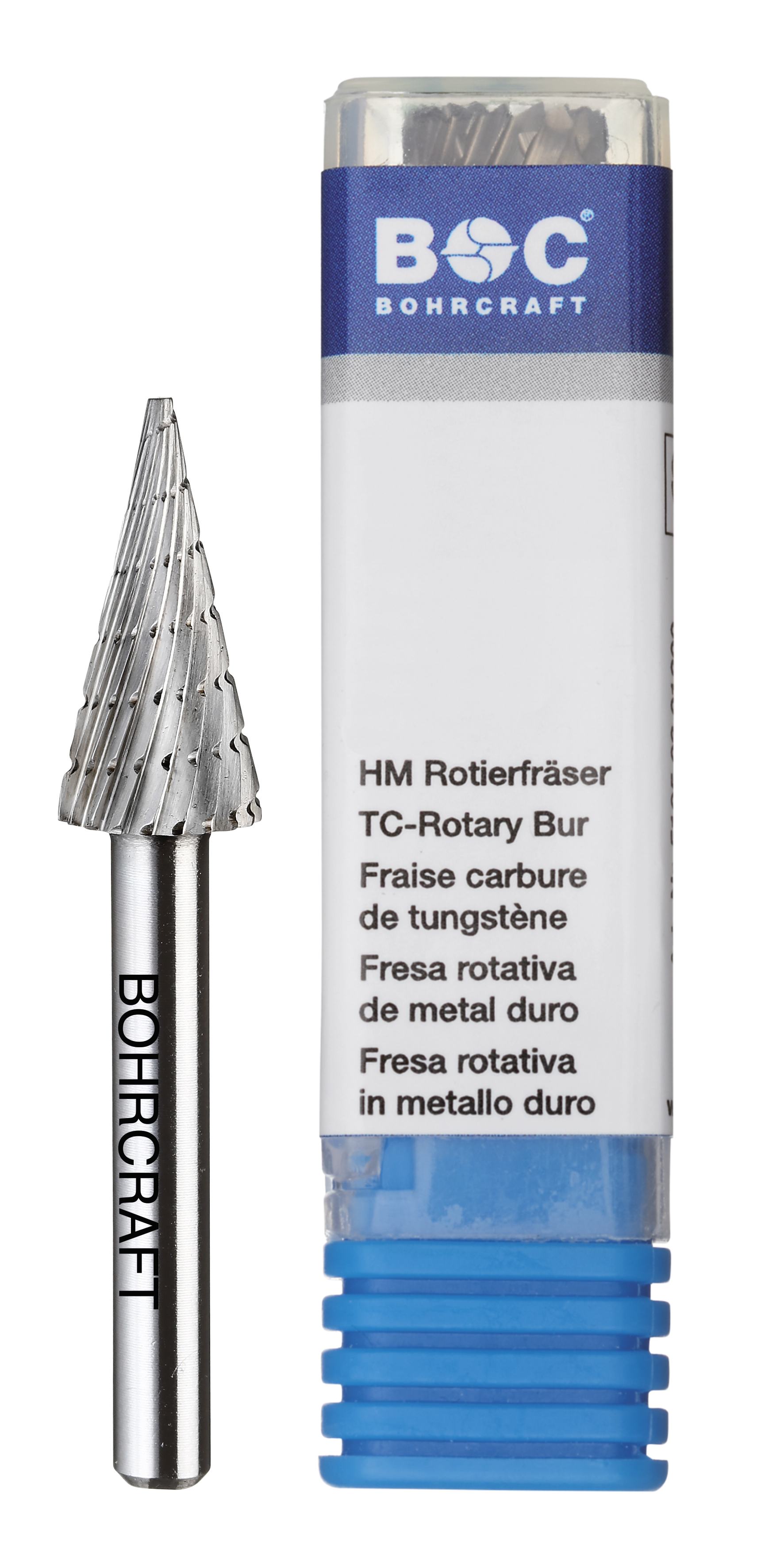 BOHRCRAFT 52550300600 Conical rotary cutter in HSS, form M, shank 6 mm ø 6 mm