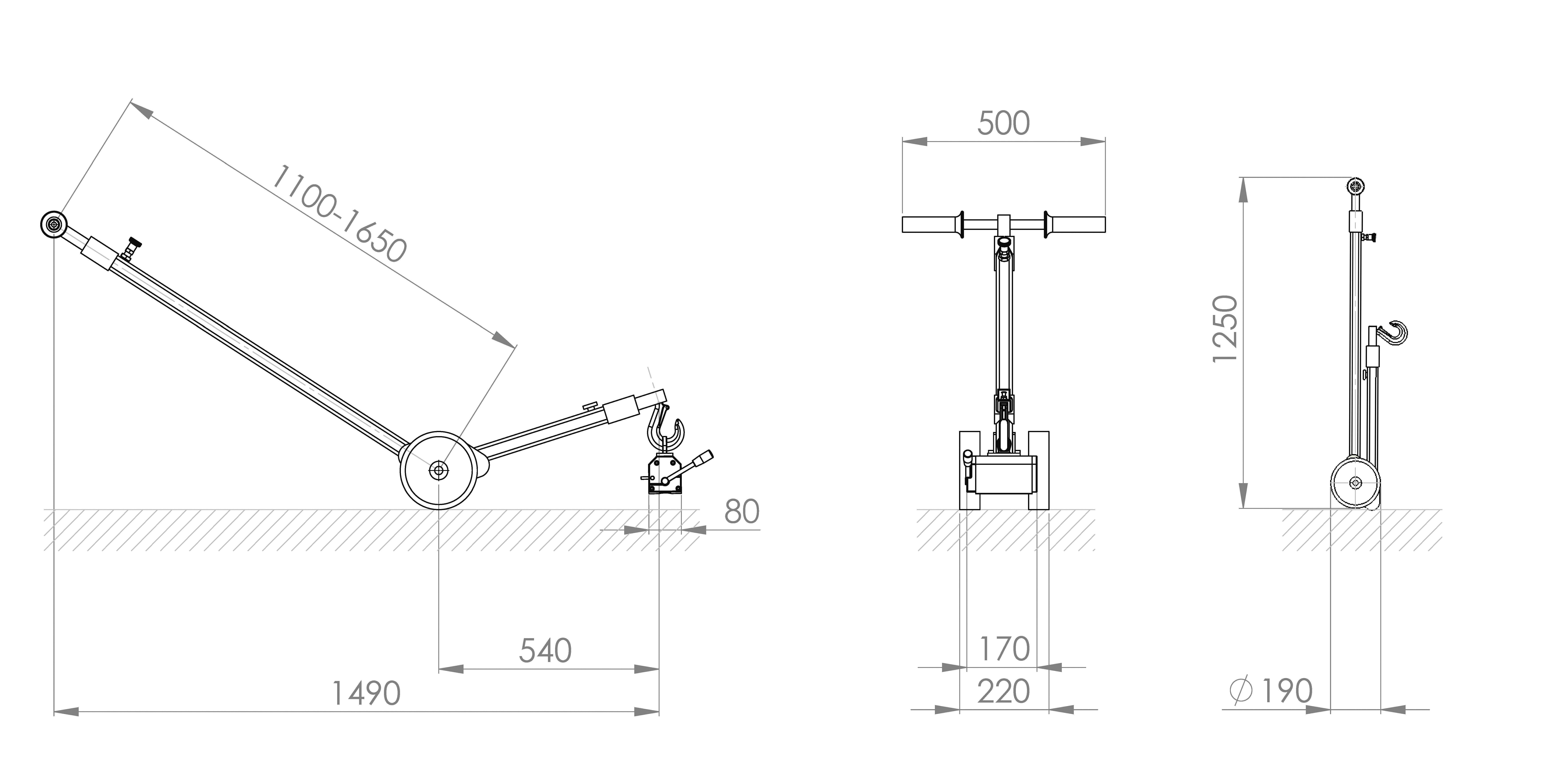 MAGNETIC APPS 220.90 Magnetic manhole lifter