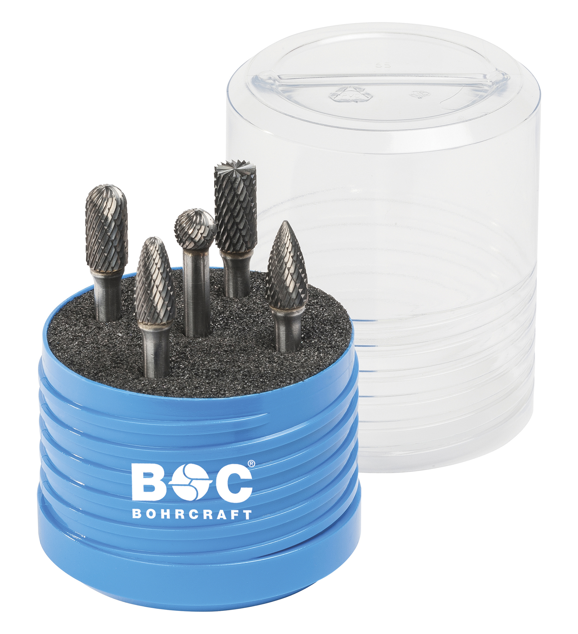 BOHRCRAFT 59001330006 Assortment of rotary burrs shape B-C-D-F-G 10 mm 5 pcs.