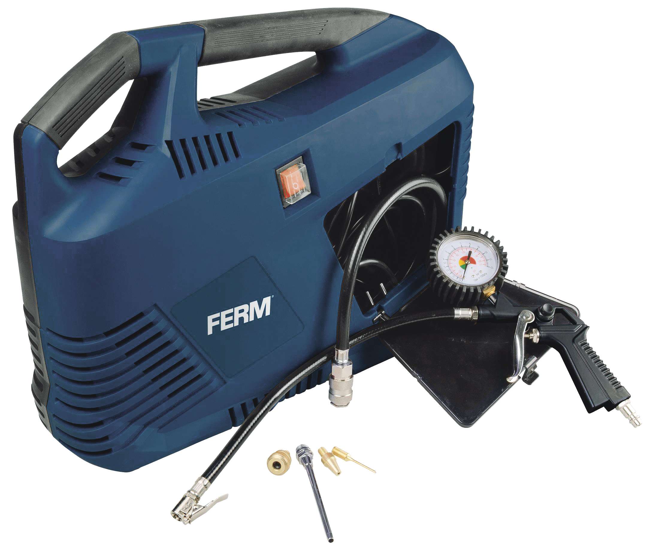 FERM CRM1049 Portable Compressor 1100W, speed 3550 rpm, max pressure 8 bar, air intake 180l/min, 6.4 kg