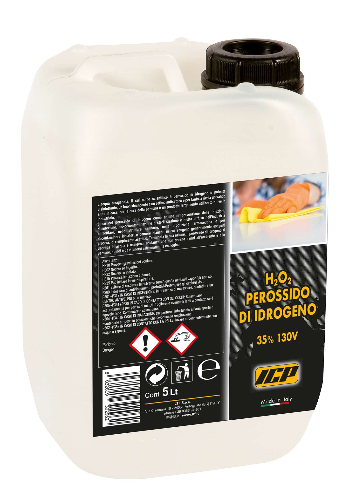 ICP ICP00015PI Hydrogen peroxide 35% 130V 5 L jerrycan