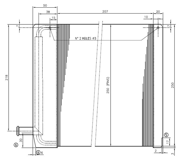 Evaporator / Heater (Lmv) - 207 x 250 x 137.5