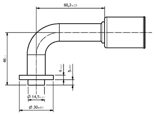 COMPRESSOR FITTING SDB 705 FOR Pipe 1/2