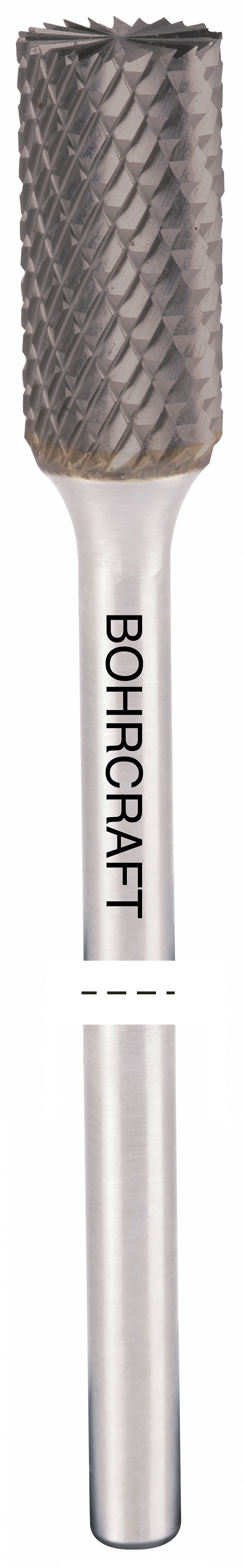 BOHRCRAFT 51050306100 Rotary milling cutter in MD, shape B, Z3-X, 6 mm shank ø 6 mm, with frontal cutting edge, long series 100 mm