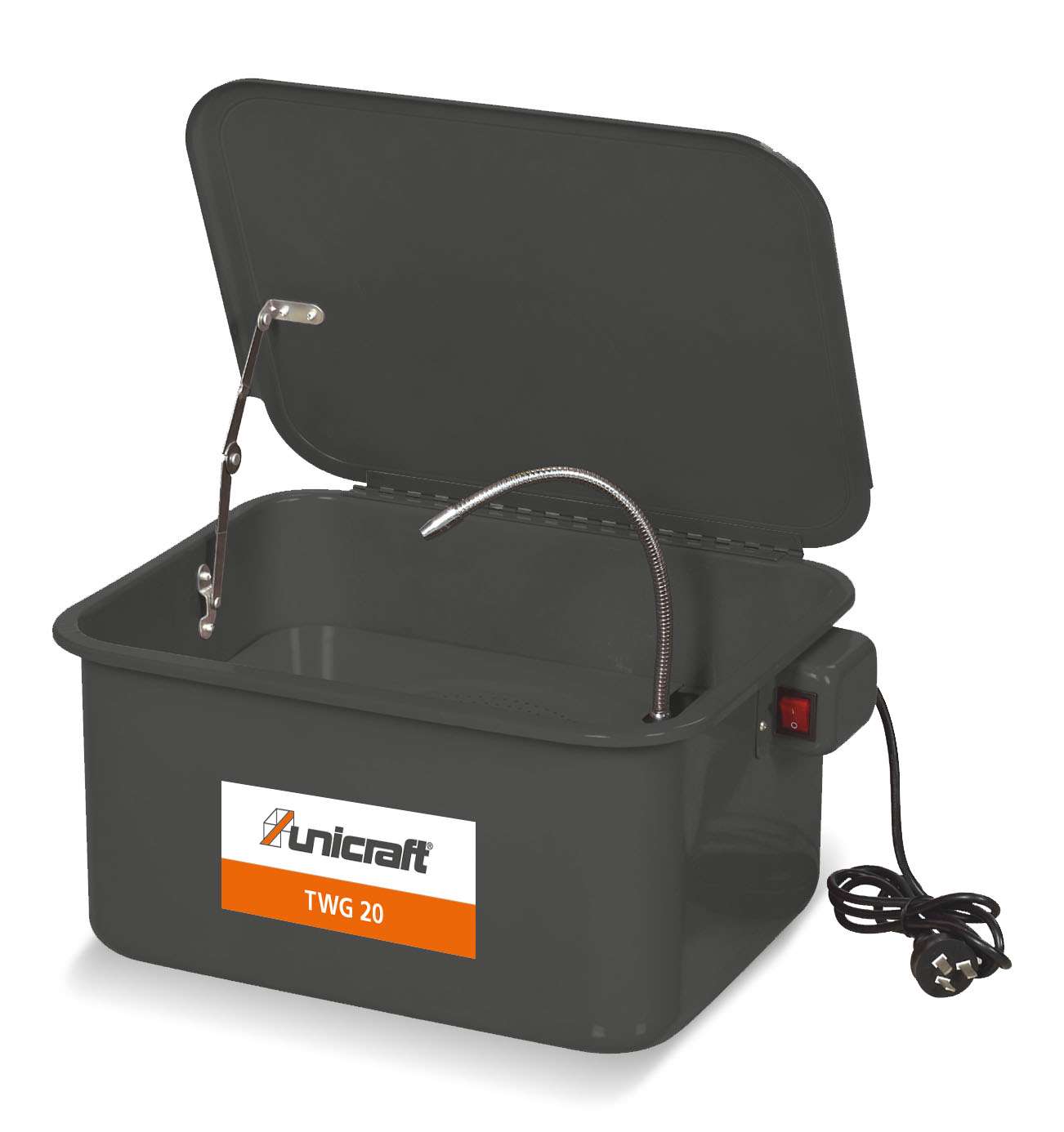 UNICRAFT 6220020 Parts Washer Cabin with Detergent Flow 3.3 l/min, Work Cabin Volume 20 l