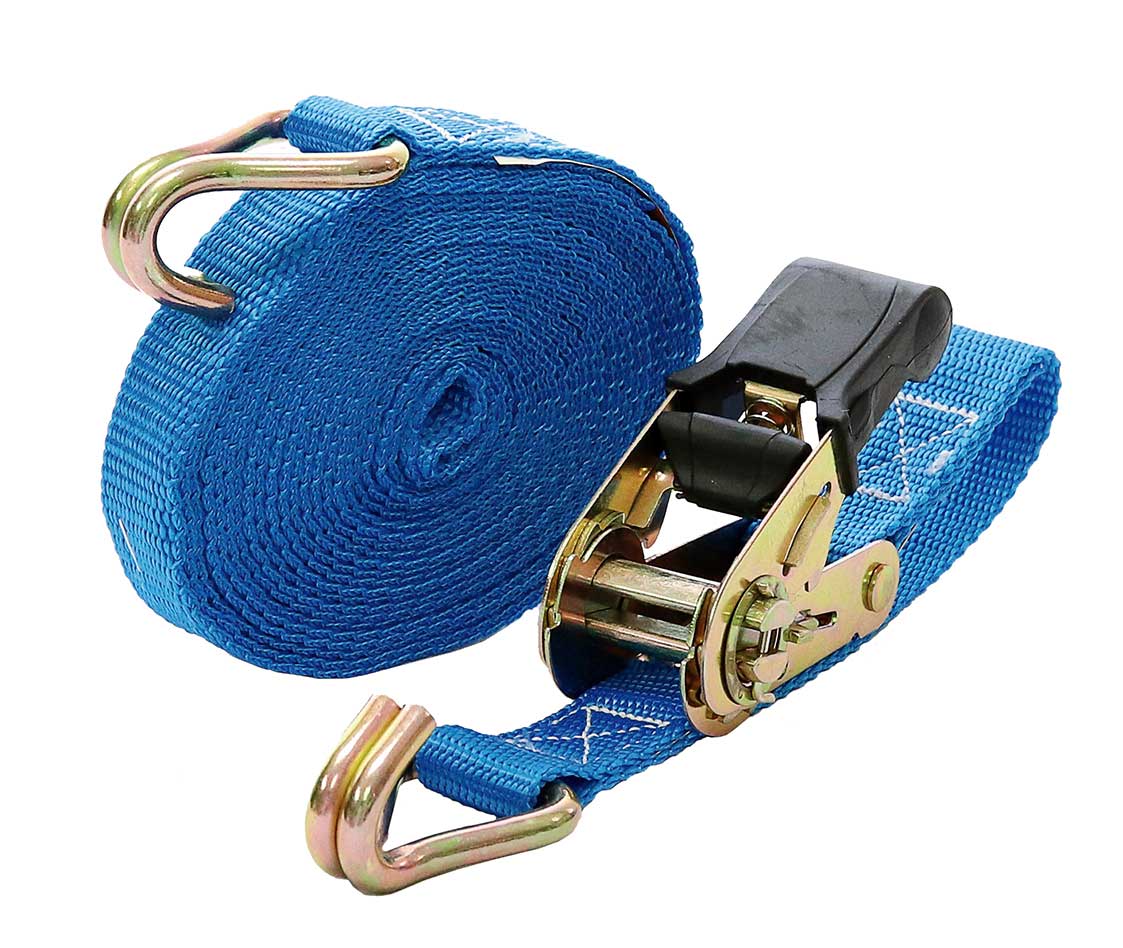 MURTRA 105025/55-05BL Double closed hook anchoring system max load 1200kg width 25mm length 5m blue strap